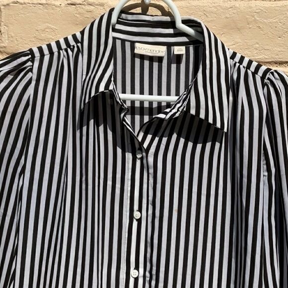 Take 50% OFF -Eva Mendes Stripped Long-sleeved Shirt, Size XS - Picture 6 of 8